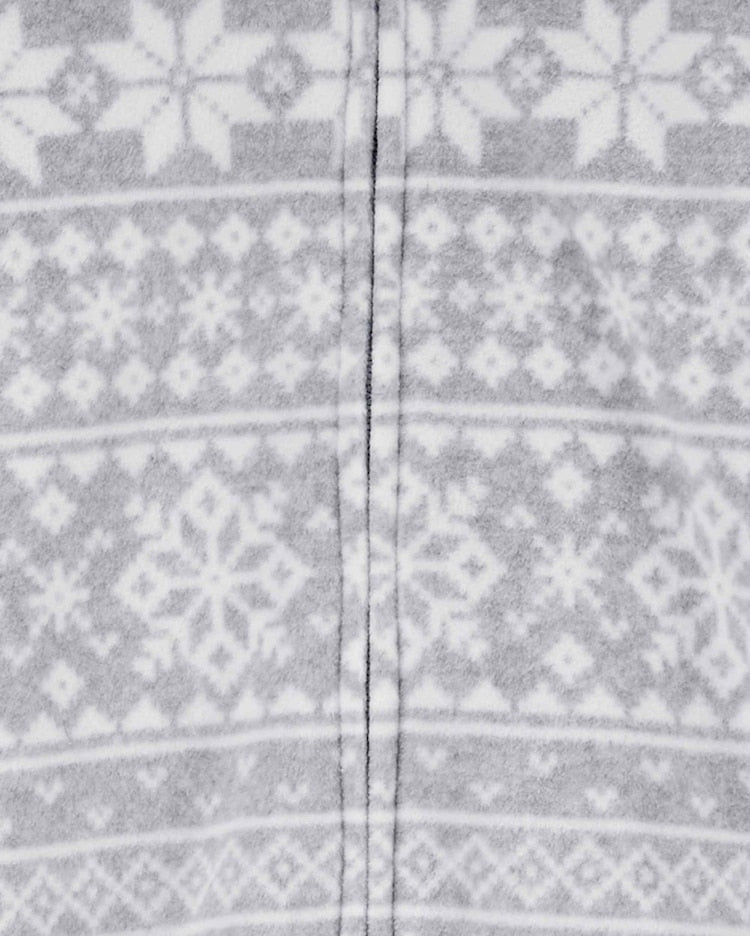 Macacão bebê fleece capuz sherpa neve cinza - Imagem 2