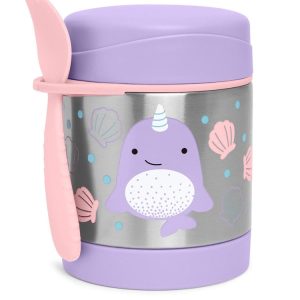 Pote térmico infantil com talher baleia lilás | Skip Hop