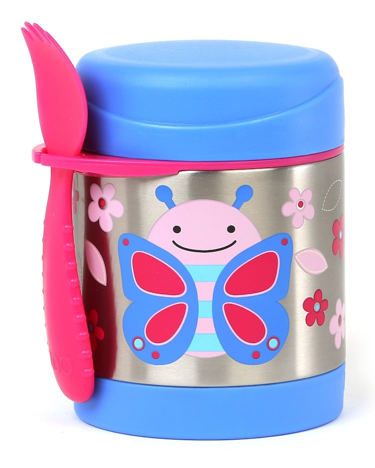 Pote térmico infantil com talher borboleta azul | Skip Hop