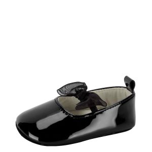 Sapato bebê com laço preta