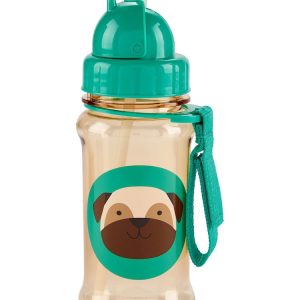 Garrafa squeeze infantil com canudo cachorro multicor | Skip Hop