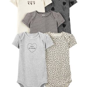 Kit body bebê 5 peças love to smile multicor | Carter's