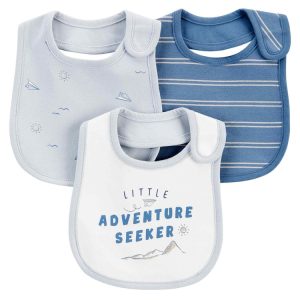 Kit babador bebê 3 peças avião de papel e sol multicor