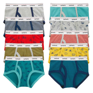 Kit Cueca Infantil 10 Peças Lisas Estampadas Tam 2 a 8