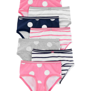 Kit Calcinha Infantil 7 Peças Multicor