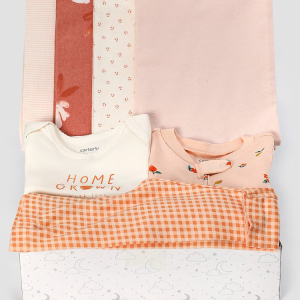Kit conjunto longo bebê 3 peças + kit cueiro 4 peças listrado + caixa presente M multicor | Carter's