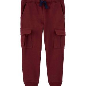 Calça de moletom infantil jogger vinho |