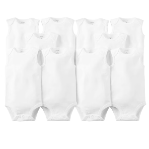 Kit body bebê 10 peças regata branco | Carter's