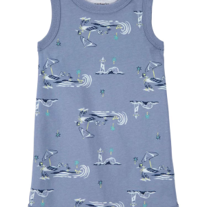 Macaquinho bebê com ondas azul |