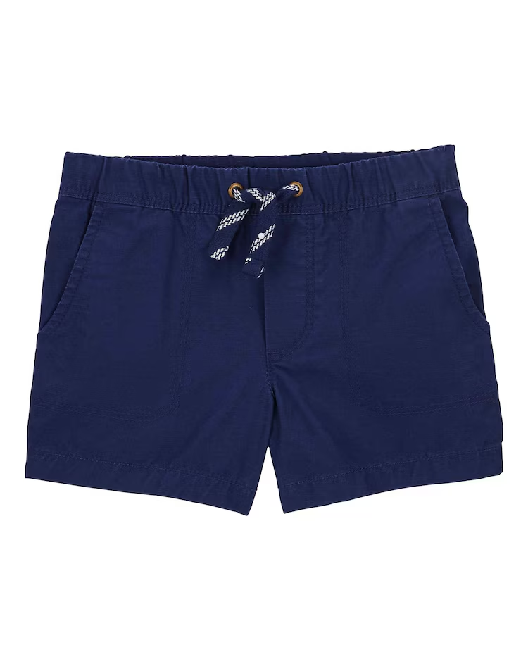 Bermuda sarja infantil com amarração azul |