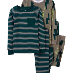 Pijama longo infantil 4 peças caminhão e trator multicor |