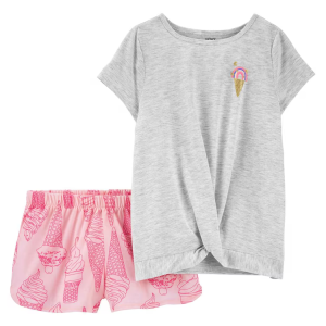 Kit pijama infantil sorvete cinza |
