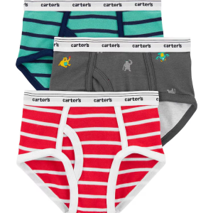 Kit Cueca Infantil Carter´s 3 Peças Boxer Multicor
