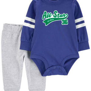 Conjunto longo bebê 2 peças all-star manga longa multicor |