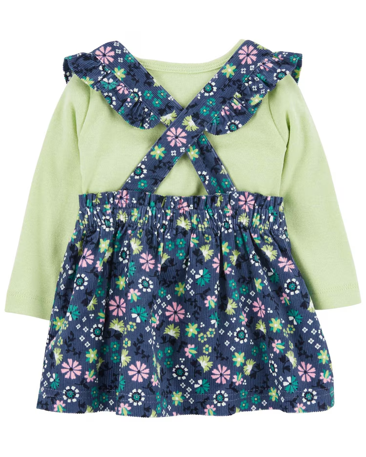 Salopete bebê 2 peças floral com meias multicor | Carter's - Imagem 2