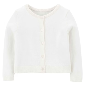Cardigan Infantil Branco Tam 2 a 5