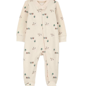 Macacão bebê com pezinho fazendinha bege |