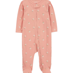 Macacão bebê com canelado floral rosa | Carter's