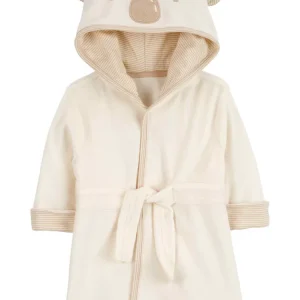 Roupão de banho bebê bichinho bege |