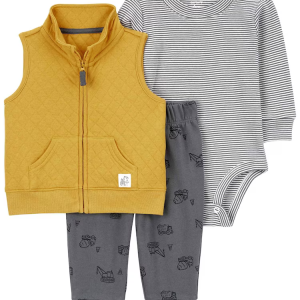 Conjunto longo bebê 3 peças caminhões multicor |