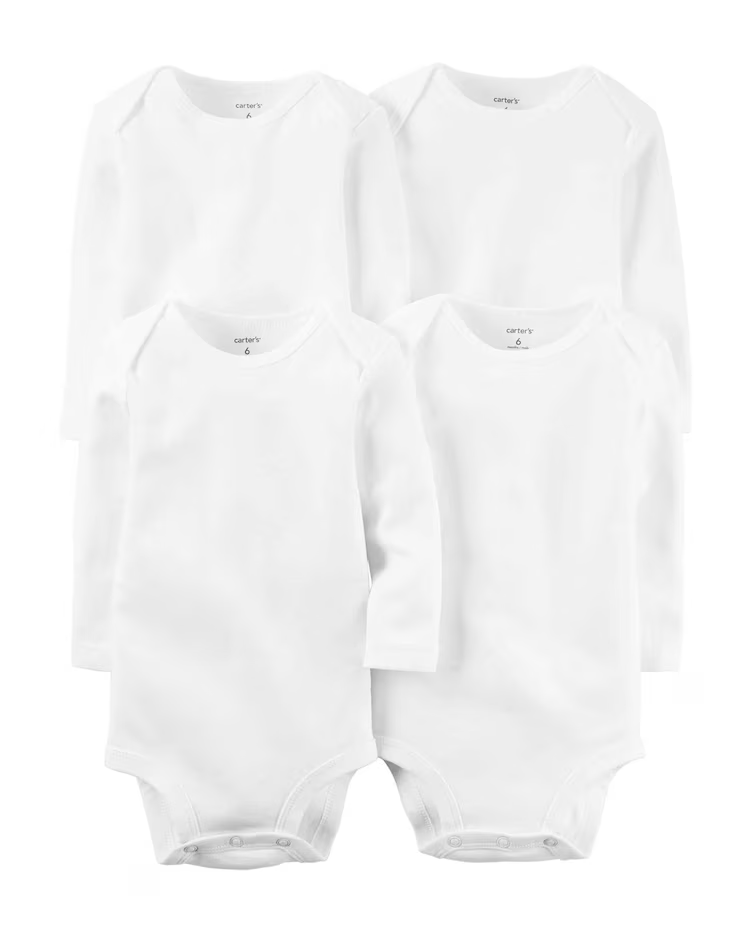 Kit body bebê 8 peças manga longa branco | - Imagem 2