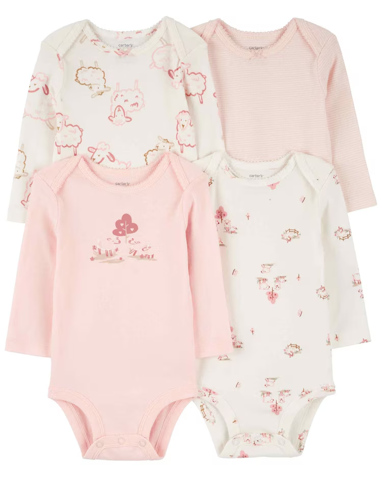 Enxoval bebê 8 peças manga longa ovelhas multicor | Carter's - Imagem 2