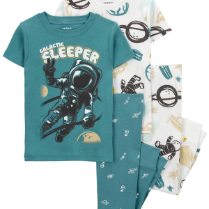 Pijama longo bebê 4 peças galactic sleeper multicor |