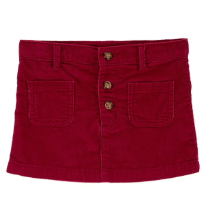 Saia infantil de veludo cotelê vinho |