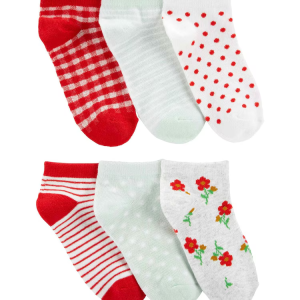 Kit meia infantil 6 pares listrada floral multicor |