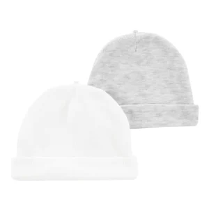 Kit touca bebê 2 peças branco |