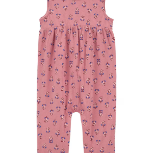 Macacão bebê barra dobrada floral rosa | Carter's