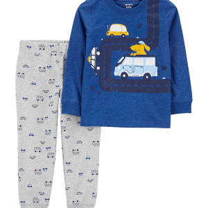 Conjunto longo infantil 2 peças caminhãozinho multicor |