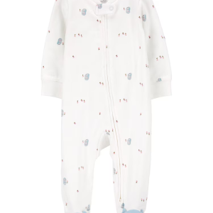 Macacão bebê de bichinhos off-white | Carter's