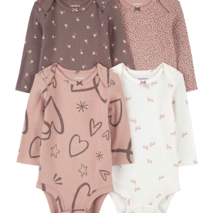 Kit body bebê 4 peças corações e cavalos multicor | Carter's