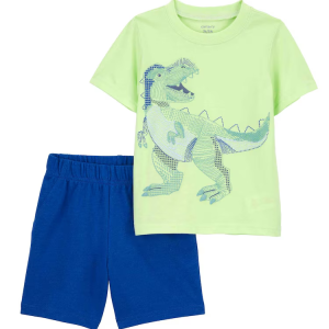 Conjunto curto infantil 2 peças dinossauro multicor |
