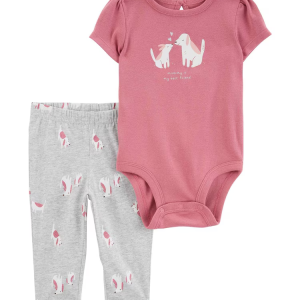 Conjunto longo bebê 2 peças bichinhos multicor | Carter's