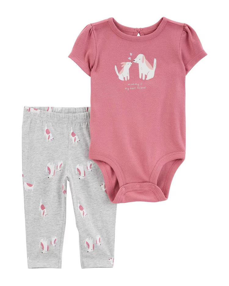Conjunto longo bebê 2 peças bichinhos multicor | Carter's