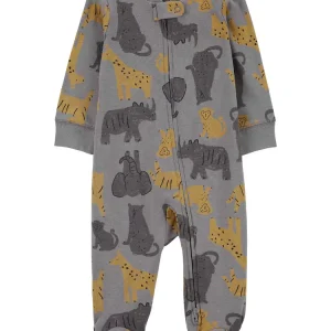 Macacão bebê com pézinhos animais cinza | Carter's